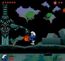 une photo d'Ã©cran de Les Schtroumpfs sur Sega Megadrive